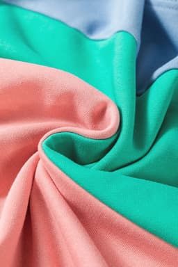 image-Blossom Colorblock Patchwork Drop Shoulder Sweatshirt