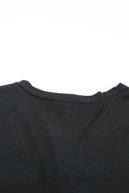 image-Black Solid Color Open-Front Buttons Cardigan