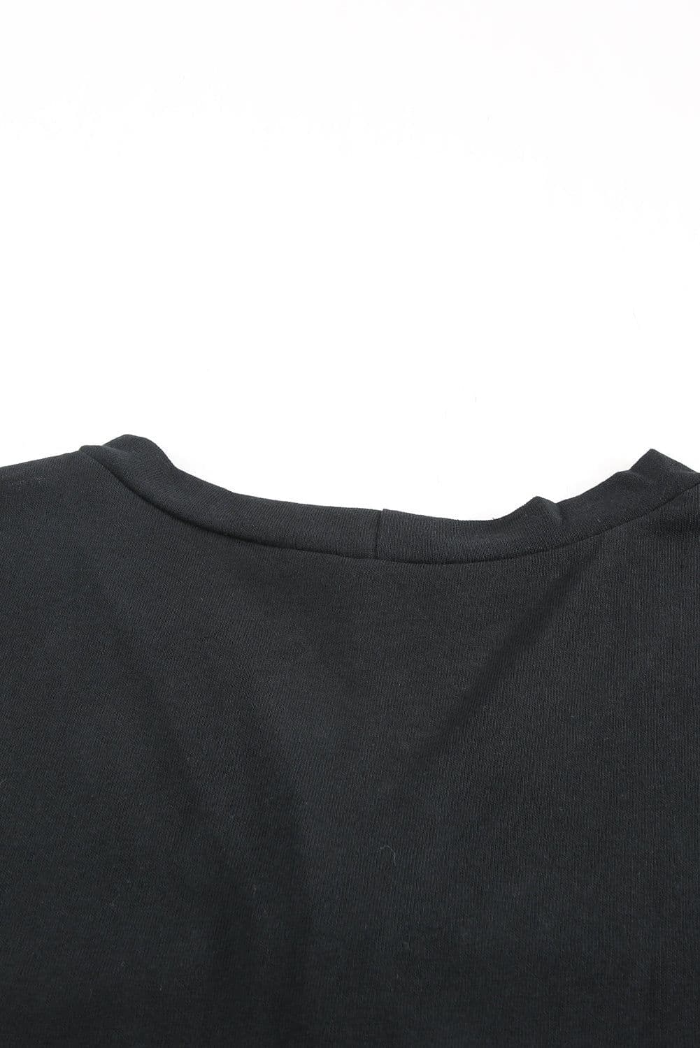 image-Black Solid Color Open-Front Buttons Cardigan