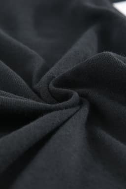 image-Black Solid Color Open-Front Buttons Cardigan