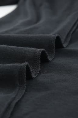 image-Black Solid Color Open-Front Buttons Cardigan