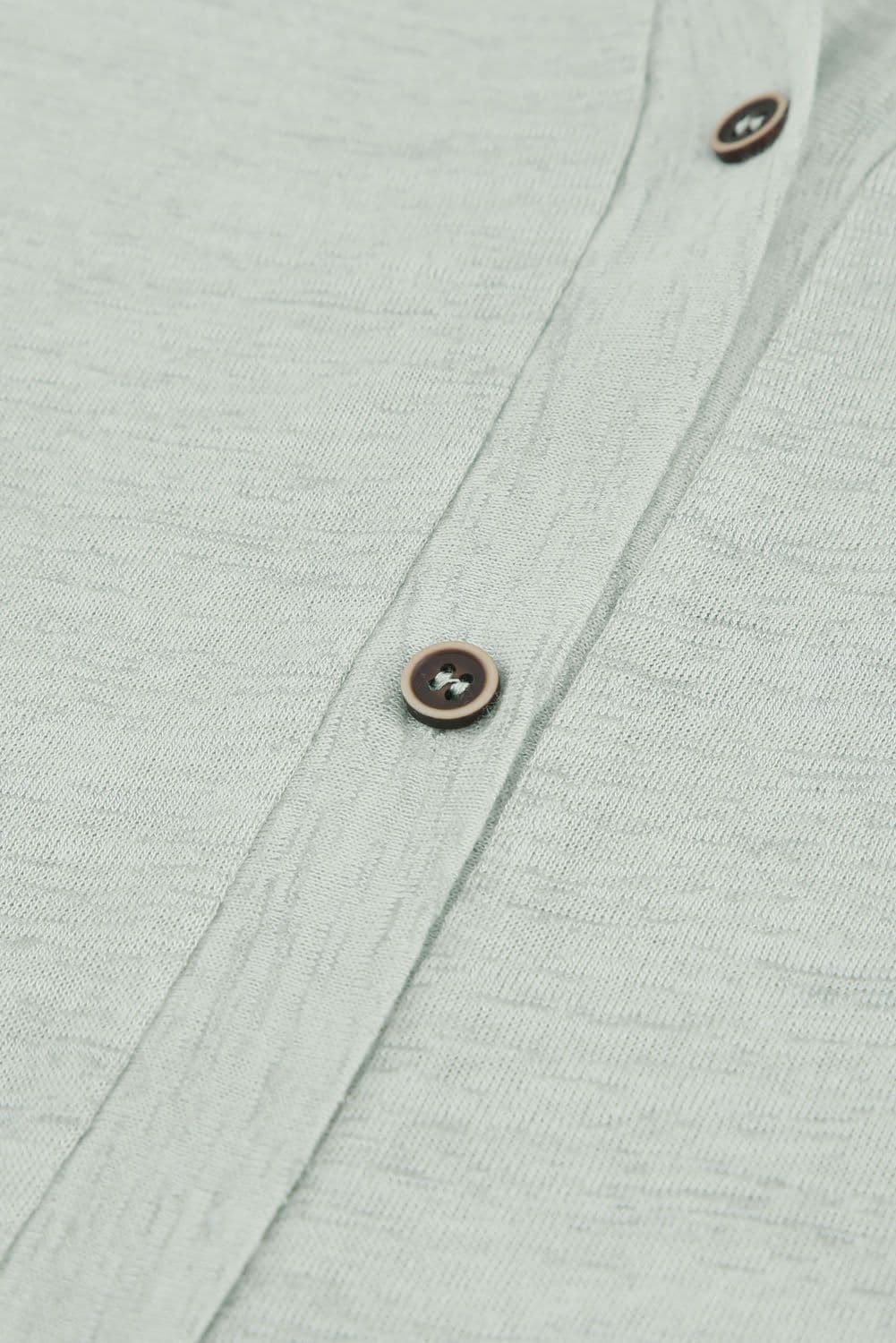 image-Black Solid Color Open-Front Buttons Cardigan