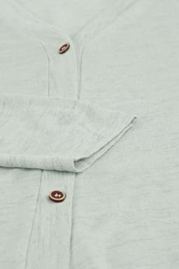 image-Black Solid Color Open-Front Buttons Cardigan