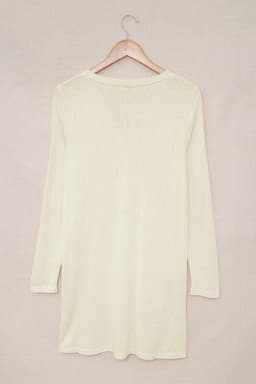 image-Black Solid Color Open-Front Buttons Cardigan