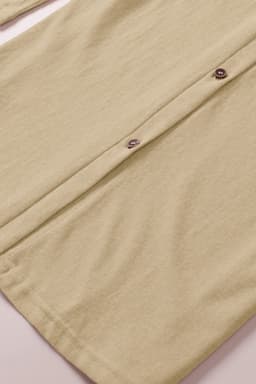 image-Black Solid Color Open-Front Buttons Cardigan