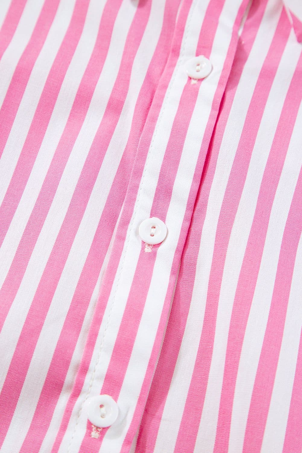 image-Sky Blue Stripe Dolman Sleeve Oversize Shirt