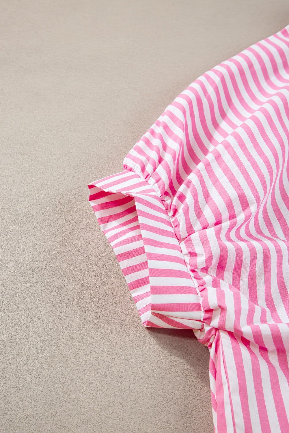 image-Sky Blue Stripe Dolman Sleeve Oversize Shirt