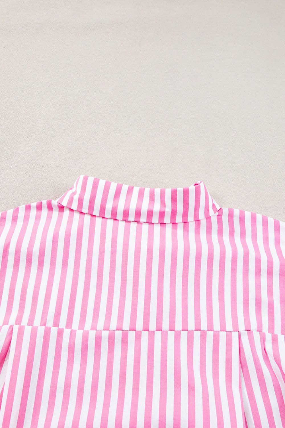 image-Sky Blue Stripe Dolman Sleeve Oversize Shirt