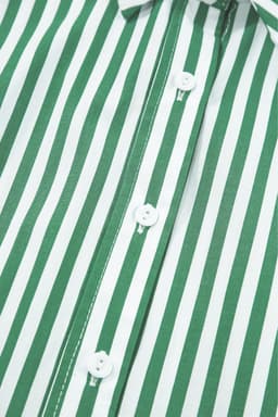 image-Sky Blue Stripe Dolman Sleeve Oversize Shirt