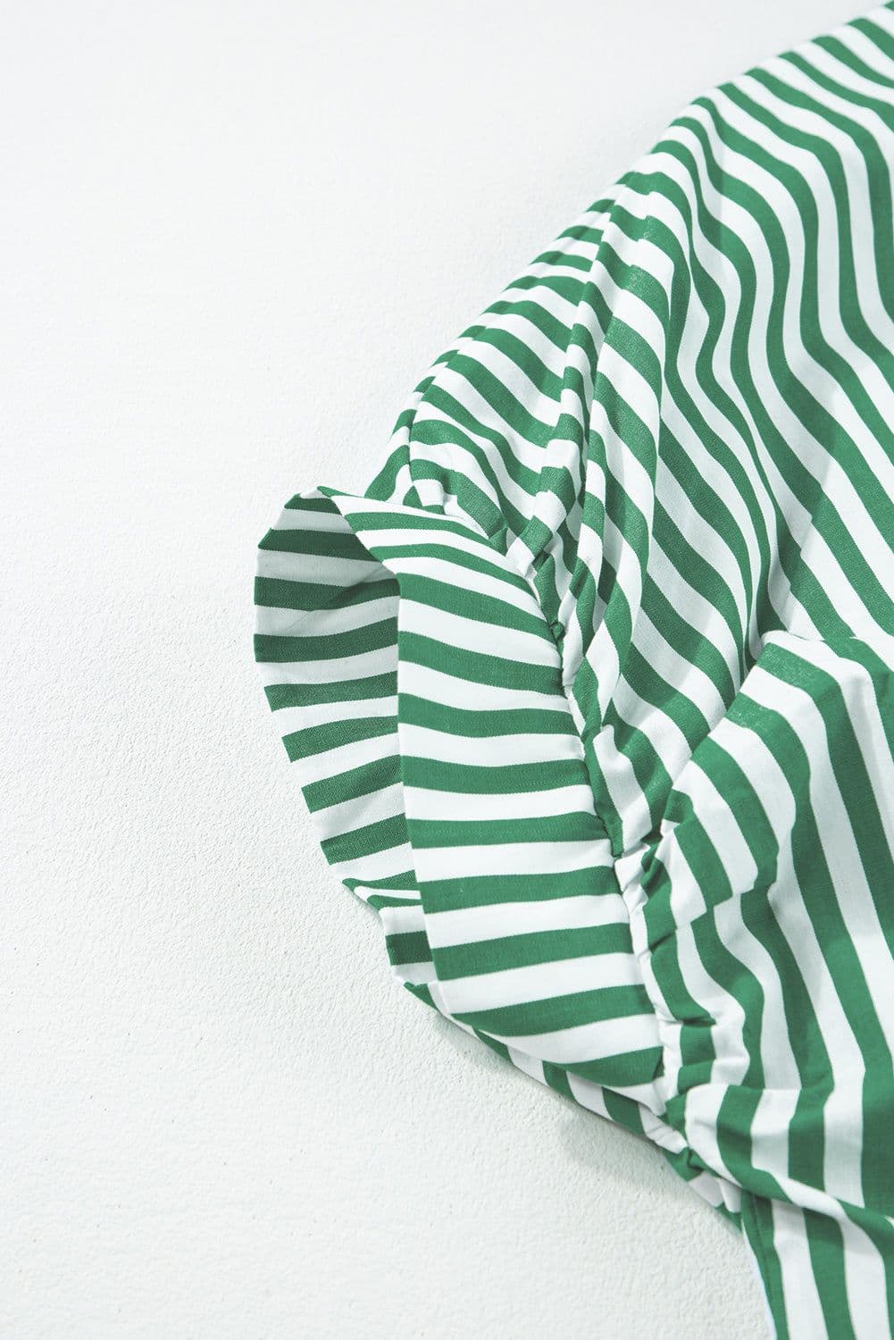 image-Sky Blue Stripe Dolman Sleeve Oversize Shirt