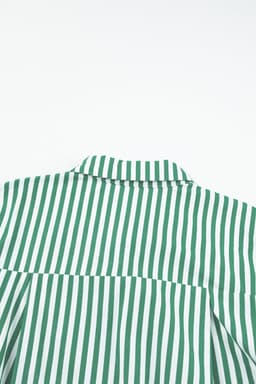 image-Sky Blue Stripe Dolman Sleeve Oversize Shirt