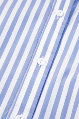 image-Sky Blue Stripe Dolman Sleeve Oversize Shirt