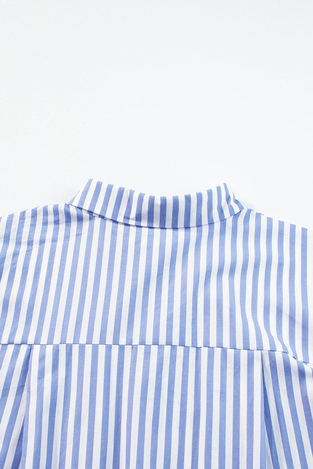 image-Sky Blue Stripe Dolman Sleeve Oversize Shirt