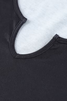 image-Black Gradient Leopard Split Neck Tank Top