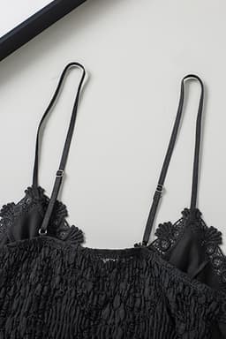 image-Black Lace Bralette Crop Top