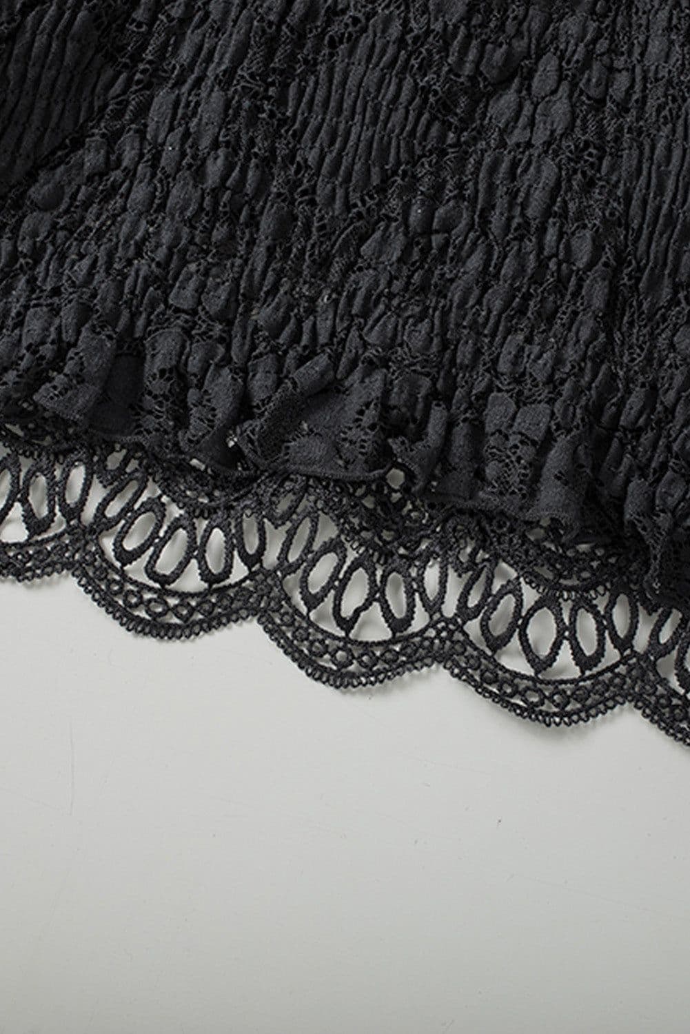 image-Black Lace Bralette Crop Top