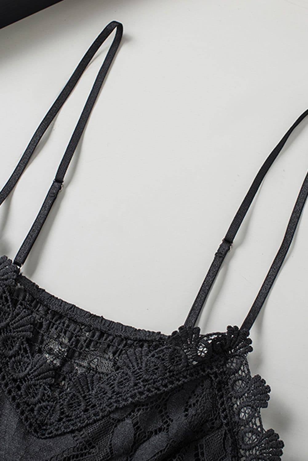 image-Black Lace Bralette Crop Top