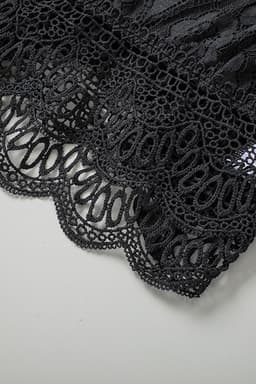 image-Black Lace Bralette Crop Top