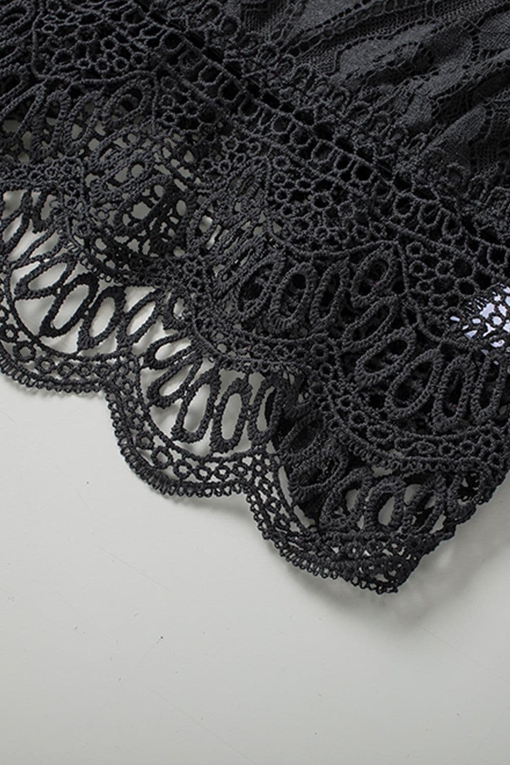 image-Black Lace Bralette Crop Top