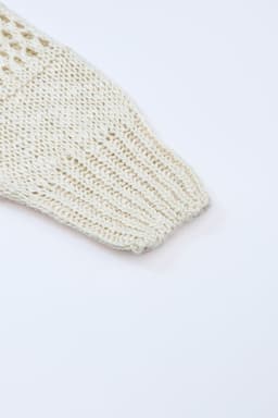 image-Apricot Casual Hollowed Knit Dolman Sleeve Cardigan