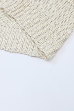 image-Apricot Casual Hollowed Knit Dolman Sleeve Cardigan