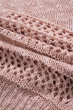 image-Apricot Casual Hollowed Knit Dolman Sleeve Cardigan