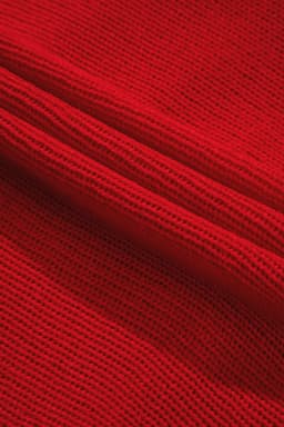 image-Red Merry Letter Embroidered High Neck Sweater
