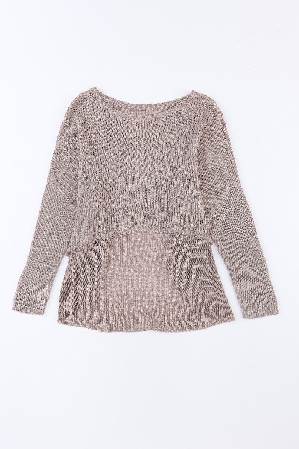 image-Bonbon Slouchy Dolman Sleeve High Low Sweater