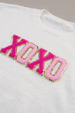 image-Black Howdy Heart Graphic Round Neck Casual Sweater