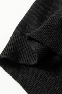 image-Black Howdy Heart Graphic Round Neck Casual Sweater