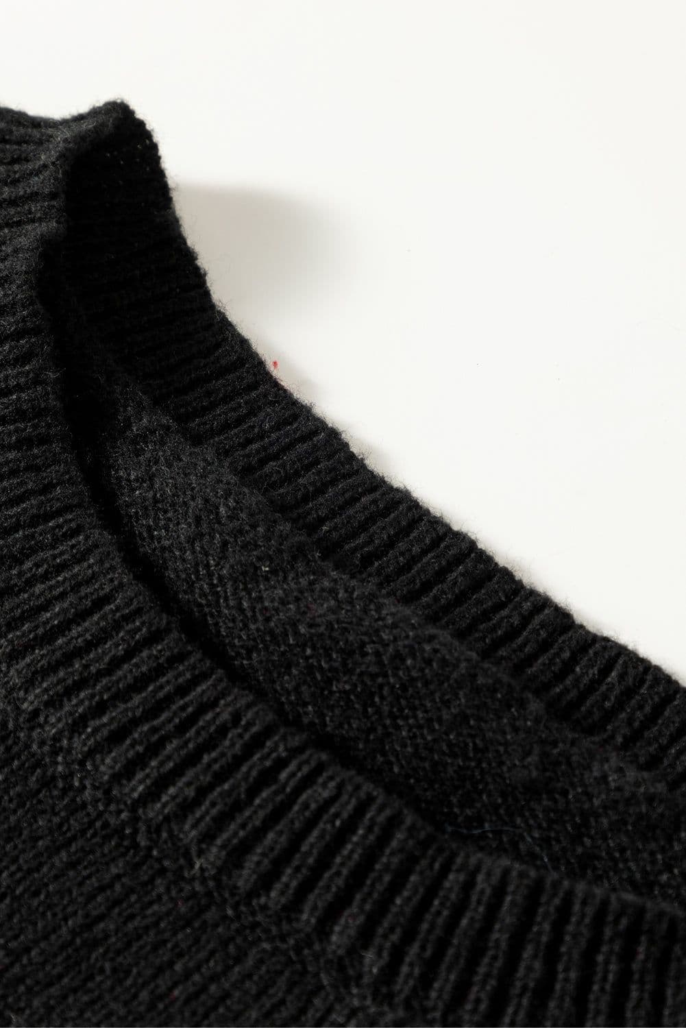 image-Black Howdy Heart Graphic Round Neck Casual Sweater