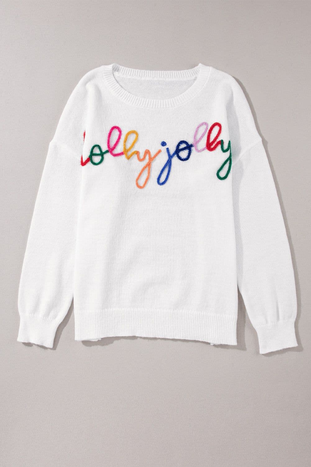 image-Black Howdy Heart Graphic Round Neck Casual Sweater