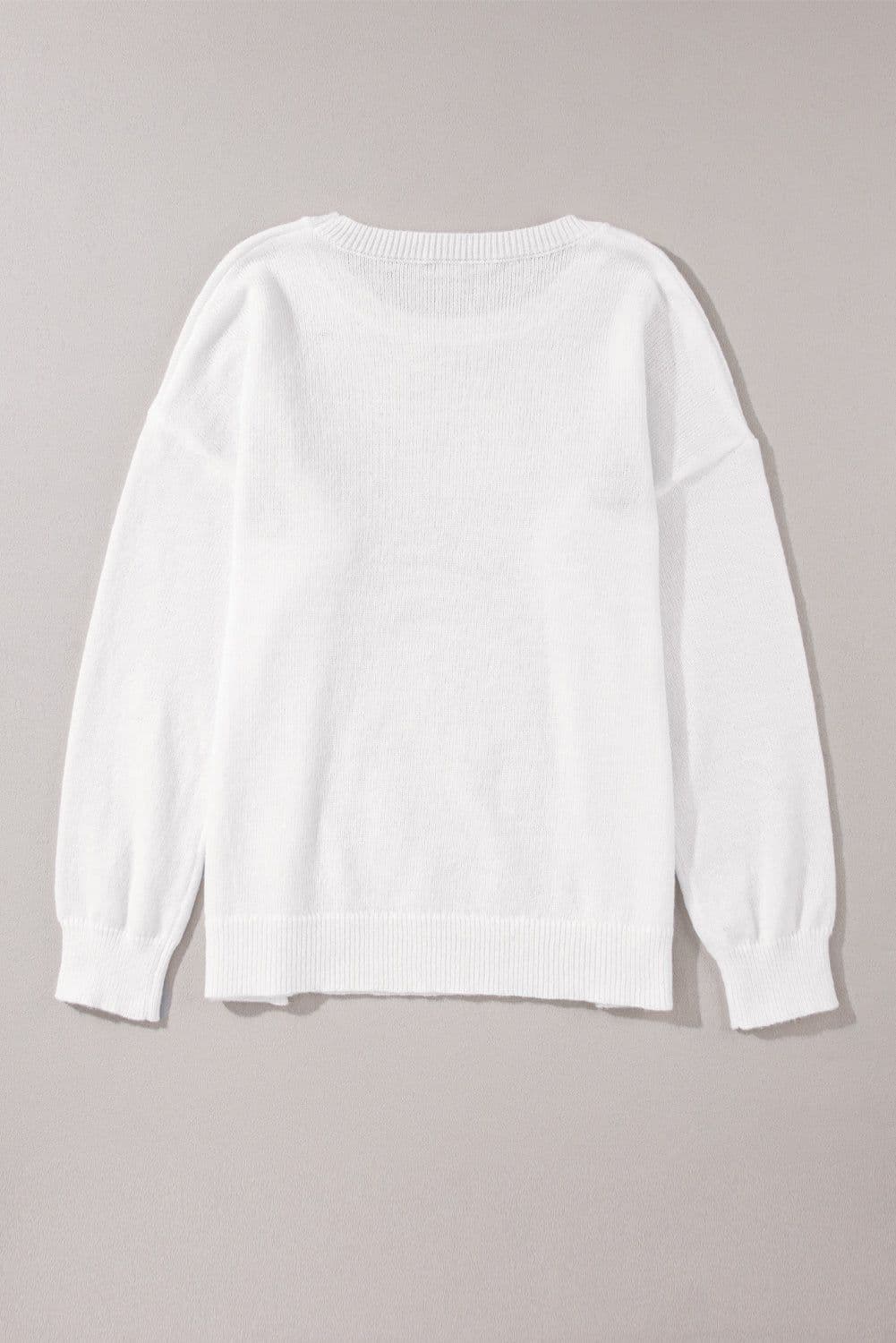 image-Black Howdy Heart Graphic Round Neck Casual Sweater