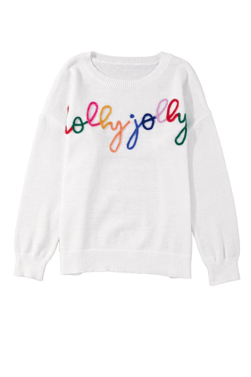 image-Black Howdy Heart Graphic Round Neck Casual Sweater