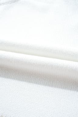 image-Oatmeal Mixed Pattern Knit Tie Keyhole Drop Shoulder Sweater