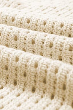 image-Apricot Pointelle Knit Colorblock Baggy Sweater