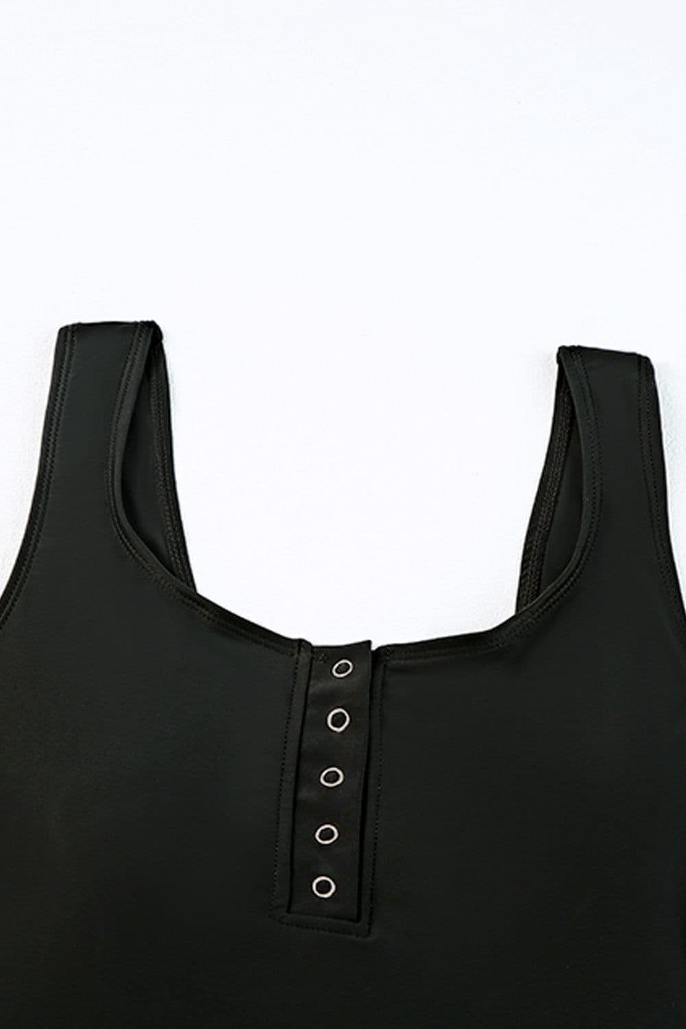image-Leopard Square Neck Sleeveless Fashion Print Tankini Set