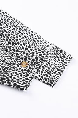 image-Long Sleeve Leopard Animal Print Shirt Dress