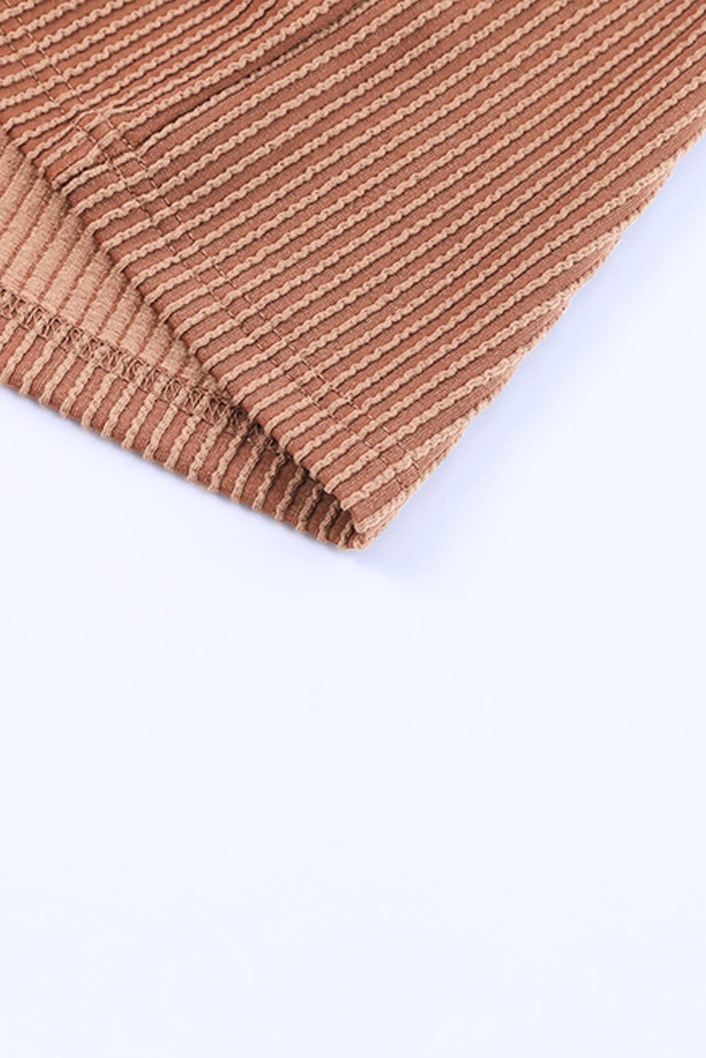 image-Blue Striped Ribbed Knit T-shirt Shift Dress