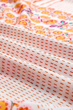 image-Multicolor Boho Patchwork Print Square Neck Sundress
