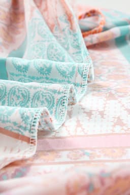 image-Multicolor Boho Patchwork Print Square Neck Sundress