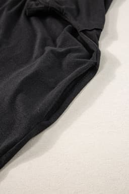 image-Black V Neck Hidden Pocket Splits Maxi T-shirt Dress