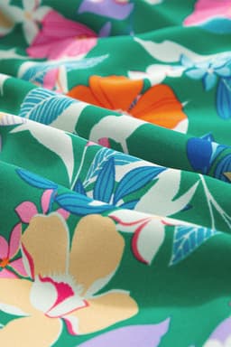 image-Green Floral Print Sleeveless Ruffle Tiered Maxi Dress
