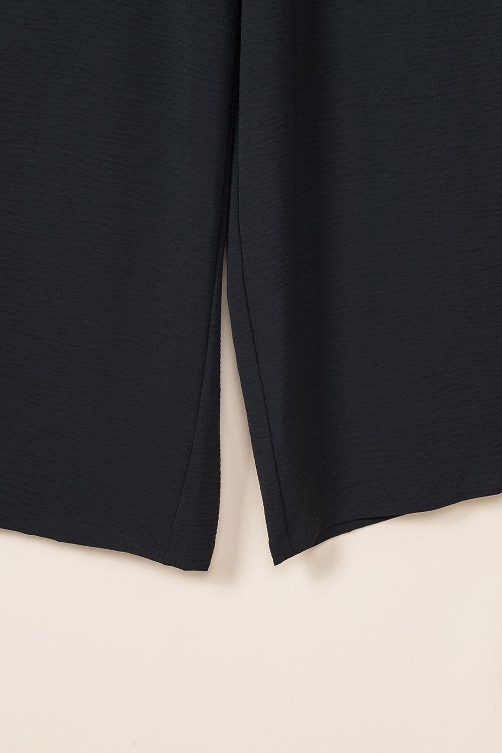 image-Black Smocked Sleeveless Wide Leg Jumpsuit with Pockets