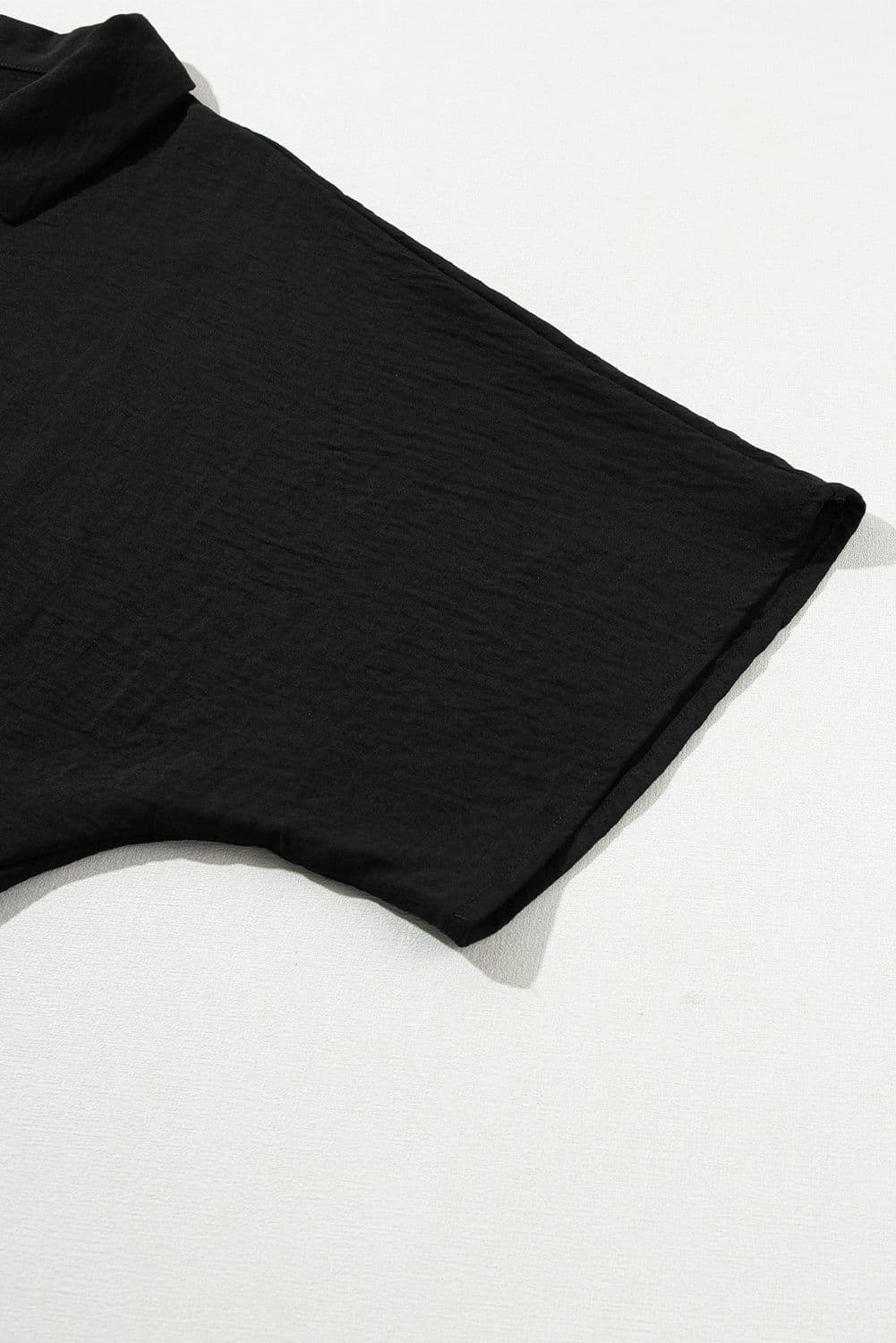 image-Black Half Button Collared Loose Romper