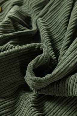 image-Jungle Green Solid Pocketed Loose Fit Corduroy Overall