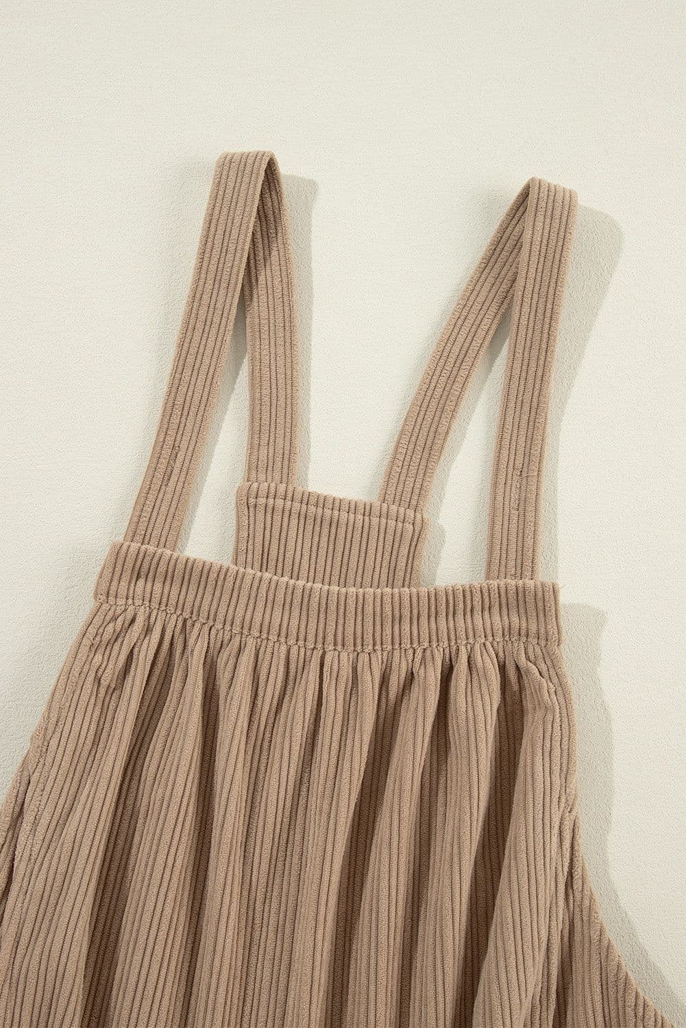 image-Jungle Green Solid Pocketed Loose Fit Corduroy Overall