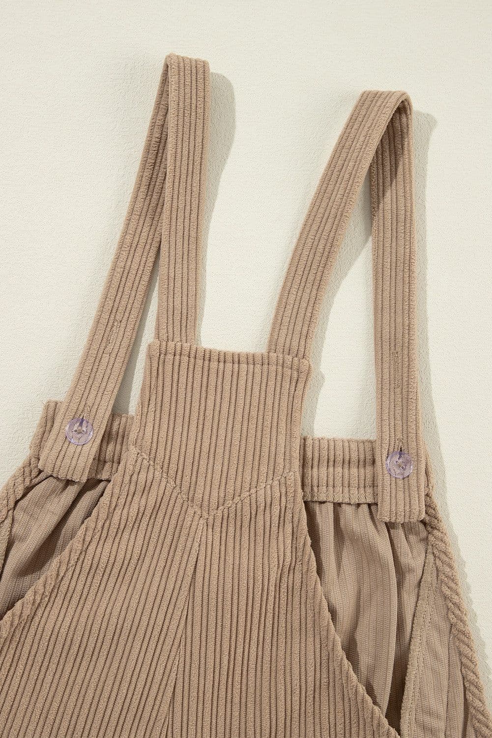 image-Jungle Green Solid Pocketed Loose Fit Corduroy Overall