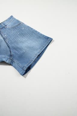 image-Ashleigh Blue Rhinestone Embellished Denim Shorts