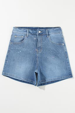 image-Ashleigh Blue Rhinestone Embellished Denim Shorts